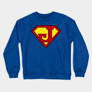 Superhero Symbol Letter J Crewneck Sweatshirt